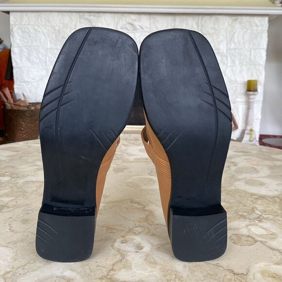 Vintage Square Toe Leather Mary Jane Shoes - Picture 11 of 12